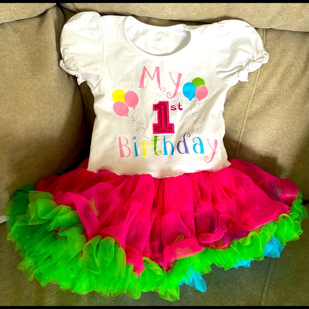 Baby girls first birthday dress